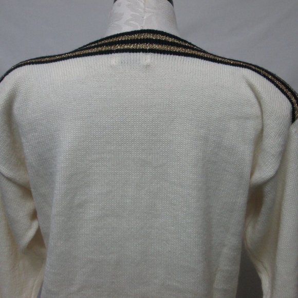Amoda Vintage Nautical embroidered beaded Anchor Sweater Size Sz X Large XL - Picture 12 of 14